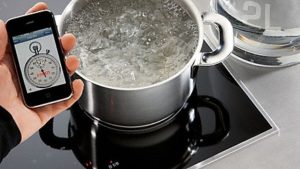 Wasserkochen - Zeit wird gemessen