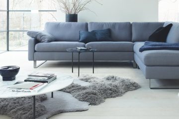 COR-Conseta-Ecksofa-mit-Recamiere-in-blauem-Stoff